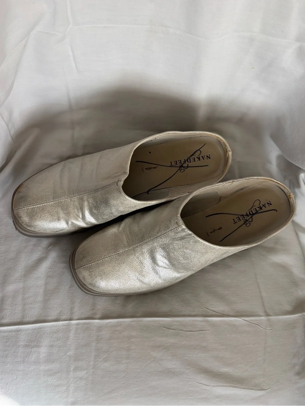Coach Metallic Silver Platform Clogs
